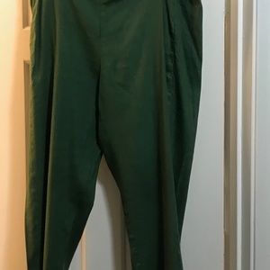 J Jill green stretch linen pants